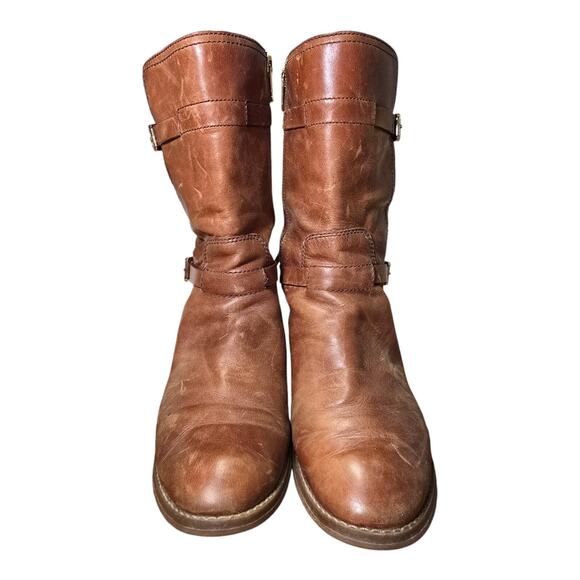MICHAEL Michael Kors Blake Boot 7.5 M Brown winter Boot Buckles Calf - Picture 1 of 16